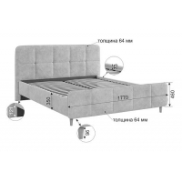 Кровать с основанием Грета 160х200 см - Изображение 4